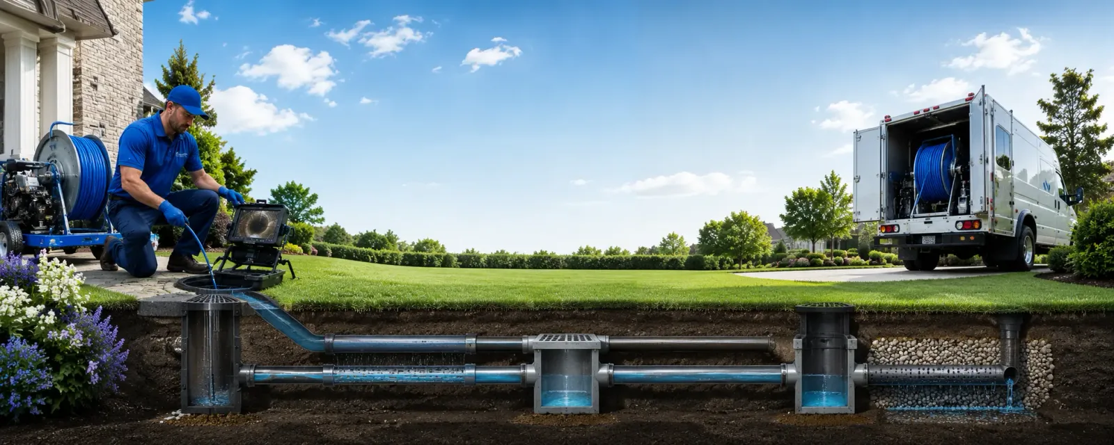 Outdoor drain cleaning information for Llano, CA